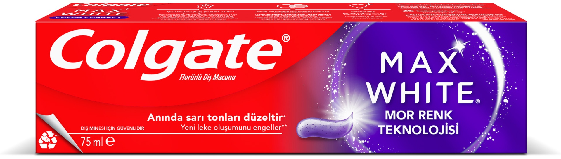 Colgate зубная паста Max White Mor Renk Teknolojisi 75 мл