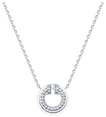 Колье Diamant 94-170-02271-1 длина 40.45 см вес 3.22 г серебро, фианит