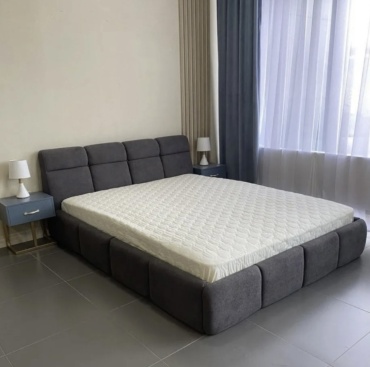 Rayer Letto a piattaforma двуспальная, 160x200 см (с матрасом, подъёмный механизм) темно-синий