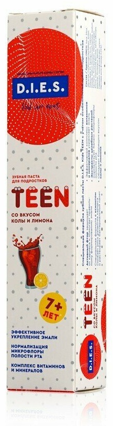 D.I.E.S. зубная паста TEEN Кола Лимон 75 г