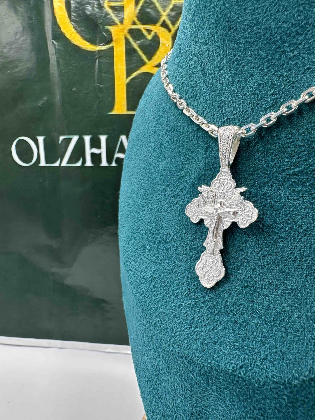 Колье OLZHA BRAND Bax длина 50 см вес 16 г серебро, без вставок