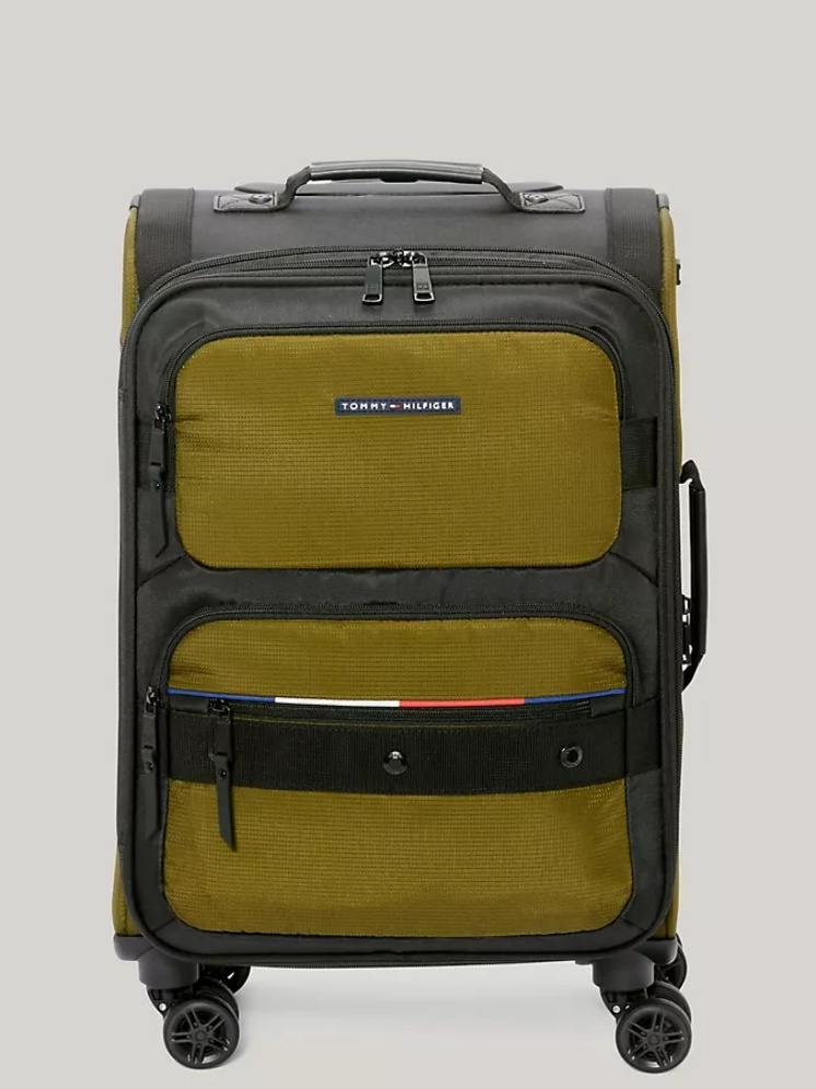 Чемодан Tommy Hilfiger TX003554-373 полиэстер, ABS-пластик 50.4 л черный, зеленый