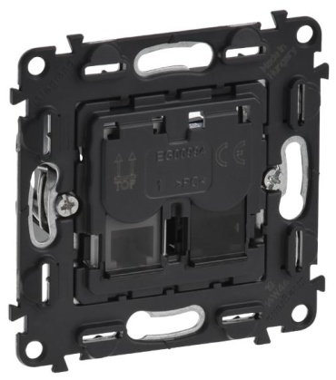 Компьютерная розетка (RJ45) Legrand Valena IN'MATIC Арт. 753032, черный