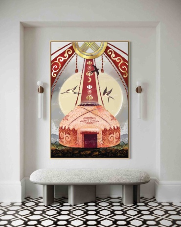 Репродукция Берекелі ыстық ұя 60x90 см