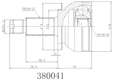 INKO шрус наружный 380041