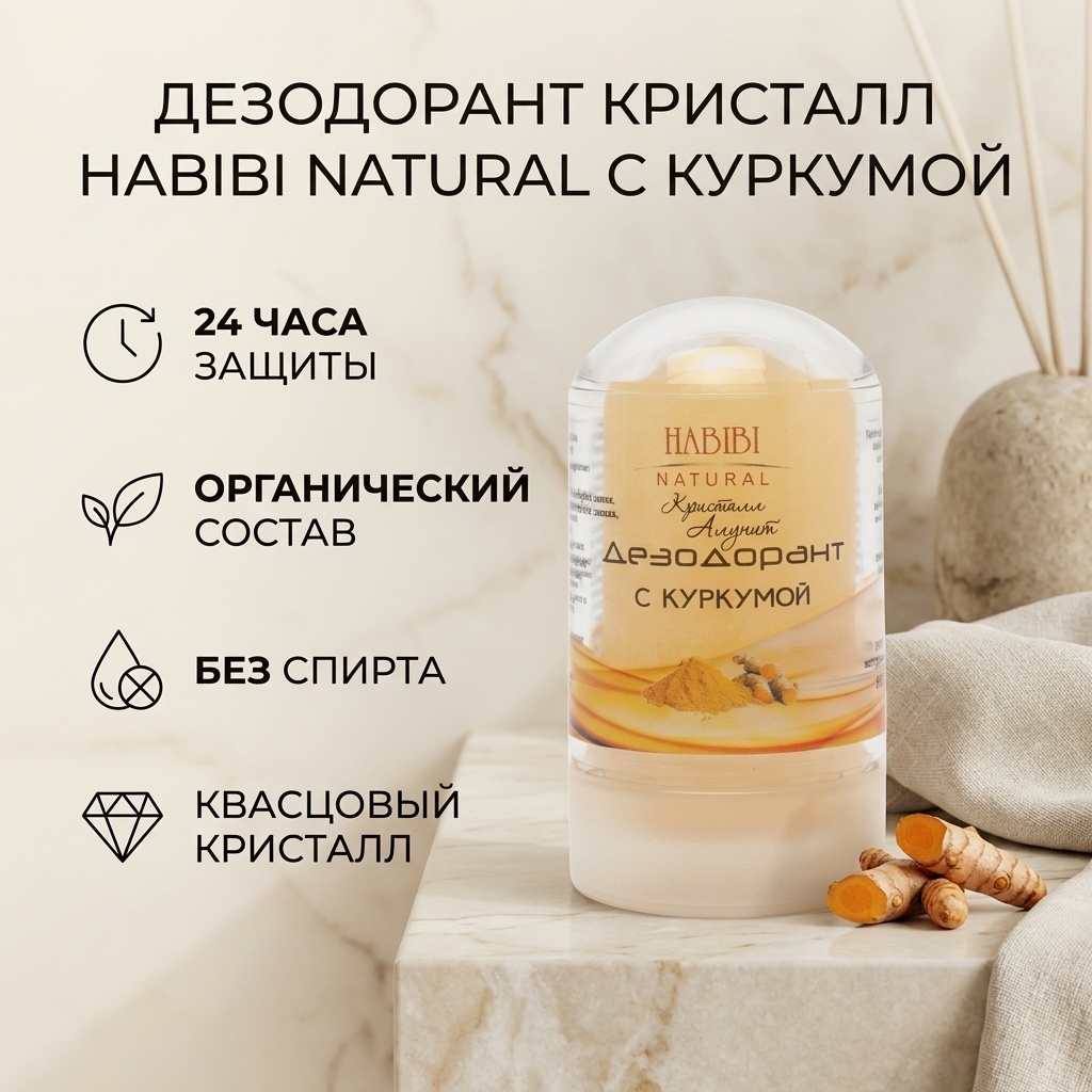 HABIBI Natural С куркумой дезодорант унисекс 60 г