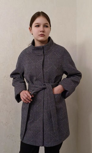 Пальто AA.COLLECTION черный, серый