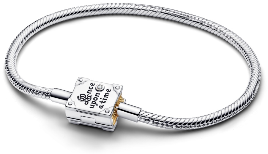 PANDORA «Книга сказок» Disney 564379C01-19 длина 19 см, вес 14.86 г серебро, сплав покрытый золотом 14К, плетение снейк
