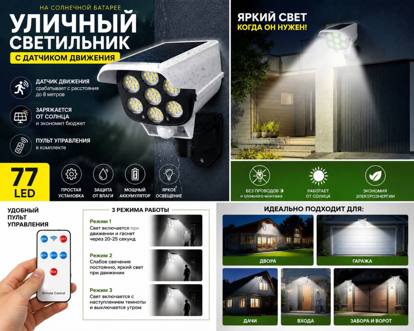 Уличный светильник настенное LED 12 см
