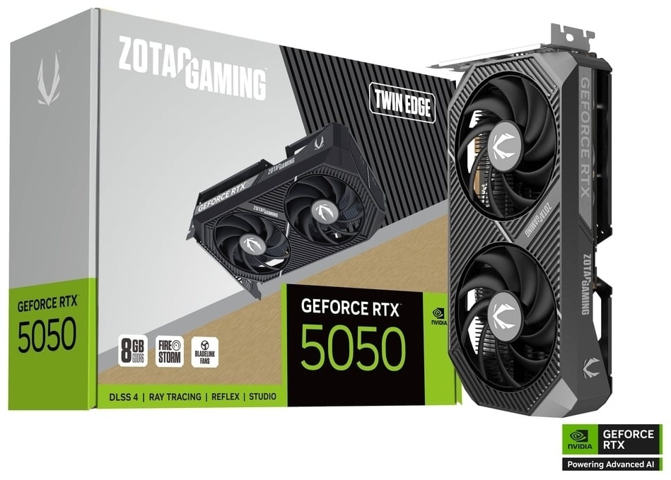 Видеокарта ZOTAC GAMING GeForce RTX 5050 Twin Edge ZT-B50500E-10M 8 Гб