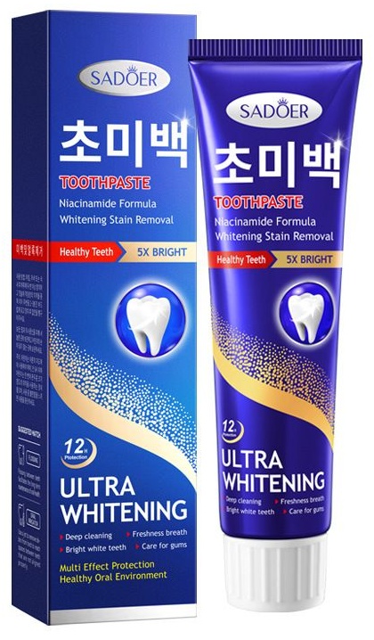 SADOER зубная паста Nicotinamid and Stain-Removing Toothpaste - Отбеливающая и удаляющая пятна 100 г