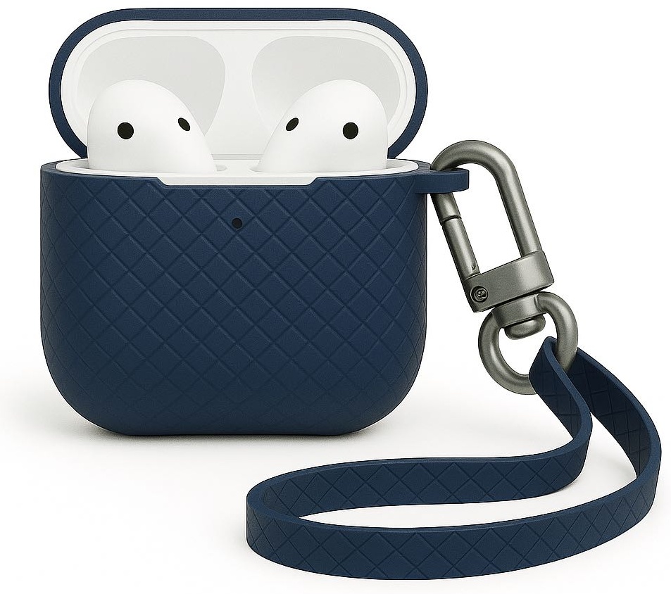 Чехол для Apple AirPods 4 темно-синий