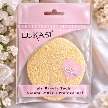 Lukasi спонж для лица, для умывания желтый 1 шт