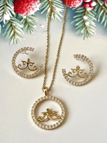 Accessories бижутерный сплав, медицинское золото, фианит