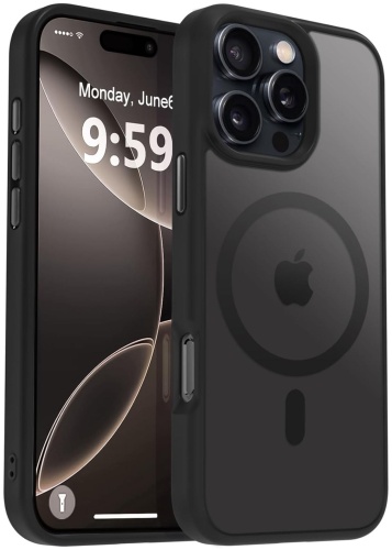 Чехол R-CES для Apple iPhone 16 Pro темно-прозрачный