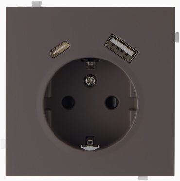 Розетка USB Artway Розетка USB Type-C, мокко