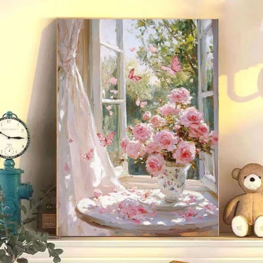 Утренние розы холст на подрамнике 50x40 см