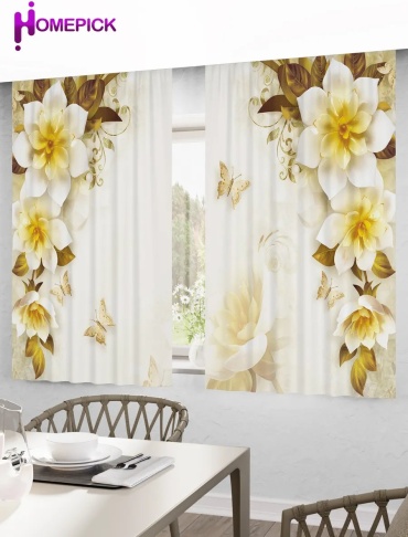 Портьеры Homepick 290x180 см 1 шт, габардин, коричневый