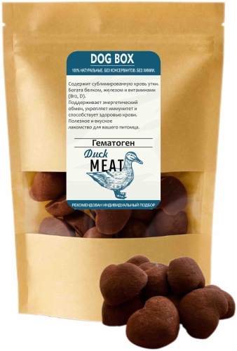 DOG BOX Гематоген кусочки утка 30 г