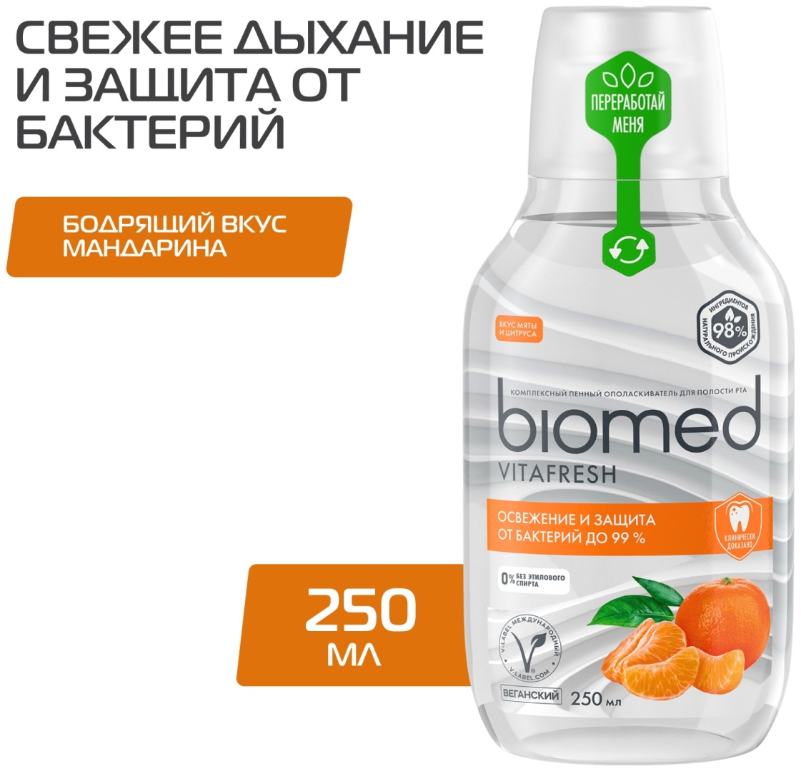 Biomed Vitafresh ополаскиватель цитрусовый 250 мл