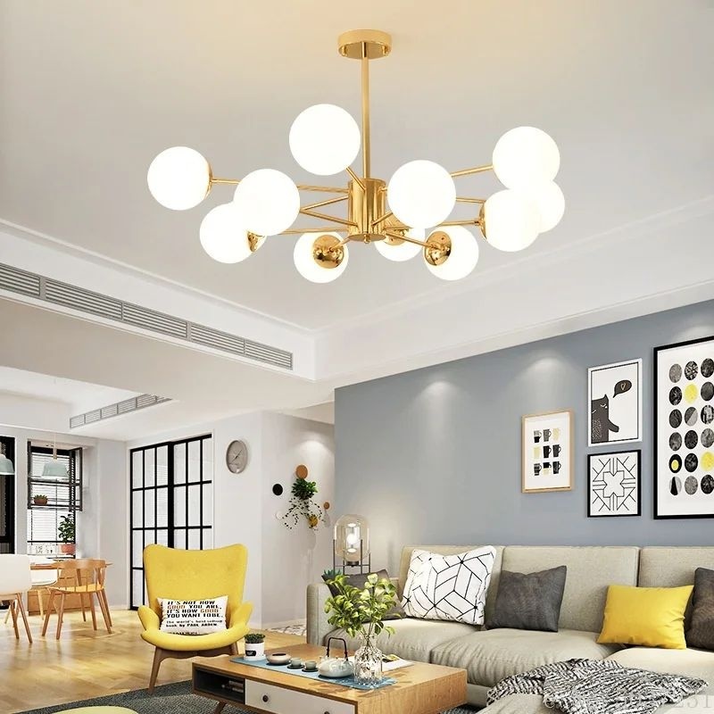 Люстра на штанге LOFT Style E27, кол-во ламп: 8 шт