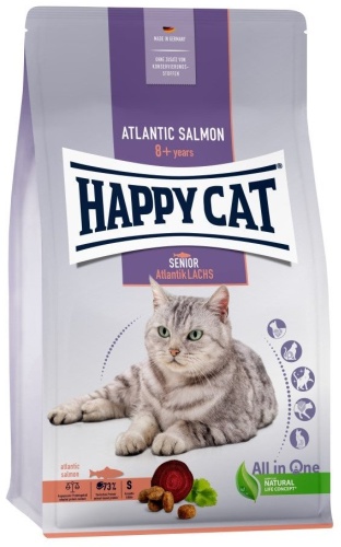 Happy Cat Senior 8+ для пожилых лосось, свекла 1.3 кг