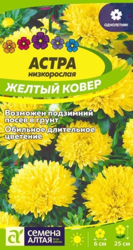 Семена Алтая астра Желтый Ковер