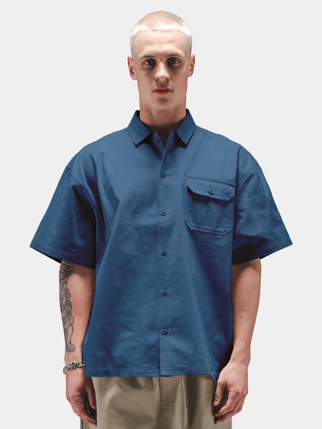 Рубашка прямая Alpha Industries голубой