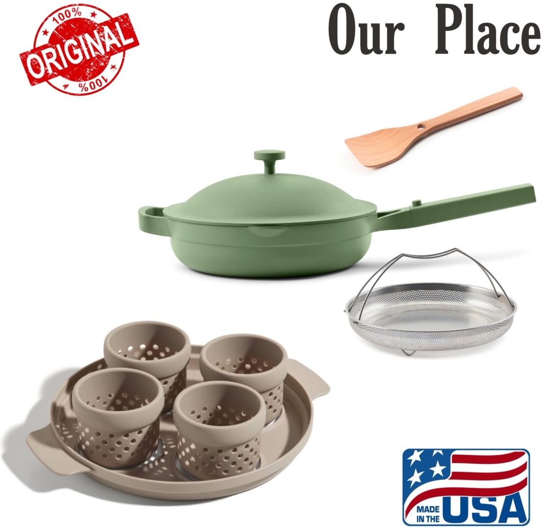 OUR PLACE набор посуды USA Always Pan Sage 26.5 см 11 в 1