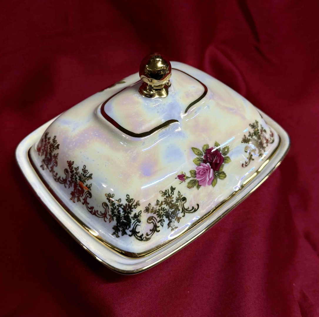 G. Benedict масленка butter dish квадратная 2 шт, фарфор