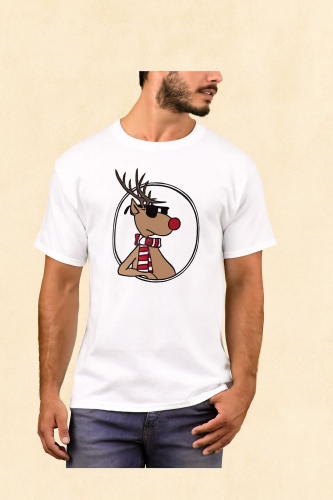 Футболка футболка с новогодним принтом “Reindeer”