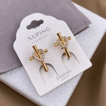 Серьги Xuping нержавеющая сталь, фианит