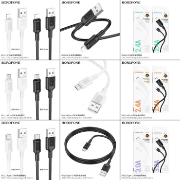 Кабель Inkax USB 2.0 (M), USB TypeC (F), 1 м, черный