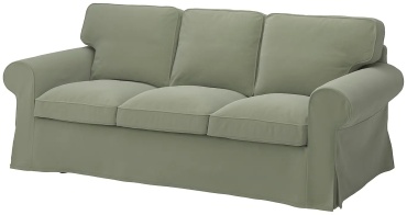 Диван IKEA ЭКТОРП, 218х88 см, обивка ткань, зеленый