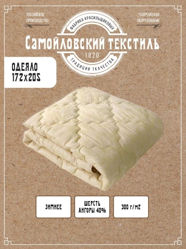 Одеяло Самойловский Текстиль 18920122 172х205 всесезонное