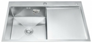 Кухонная мойка Diadonna DS7050L 70х50х20 см, нержавеющая сталь, тон сатин