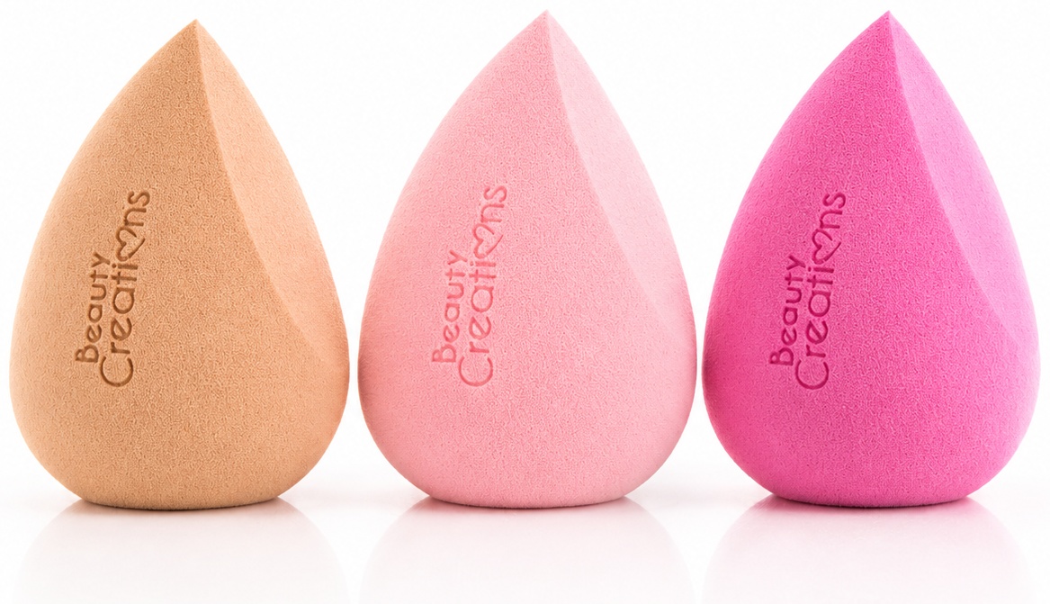 Beauty Creations спонж капля, спонж скошенный полиэстер 3 шт