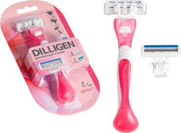 DILLIGEN Orange бритвенный станок 1 шт + сменные кассеты 2 шт