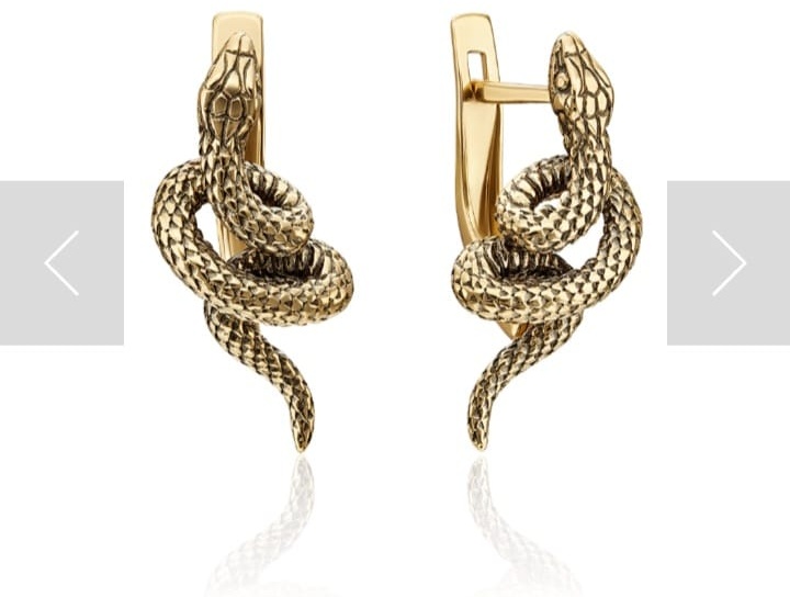 Серьги PLATINA 02-4536-00-000-1130-42 вес 3.38 г золото, без вставок