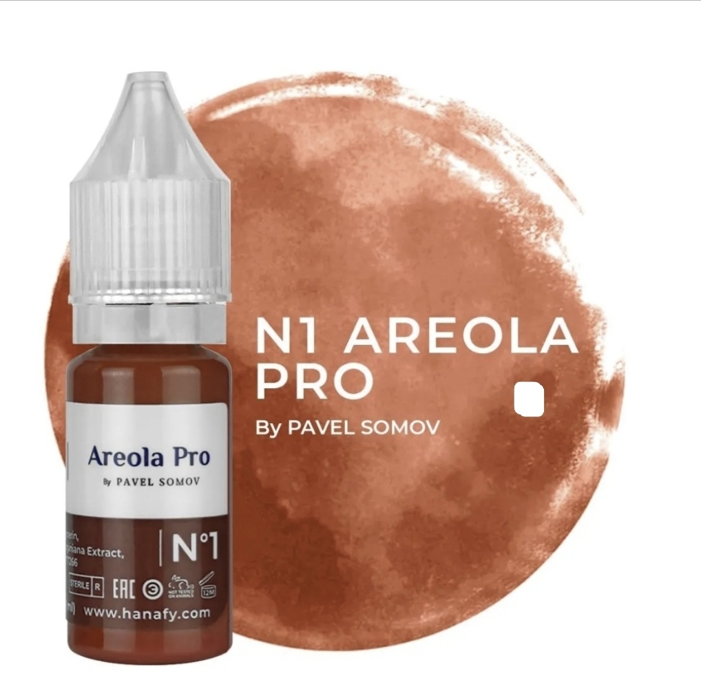 Hanafy Areola Pro пигмент №1. Розово-коричневый 10 мл