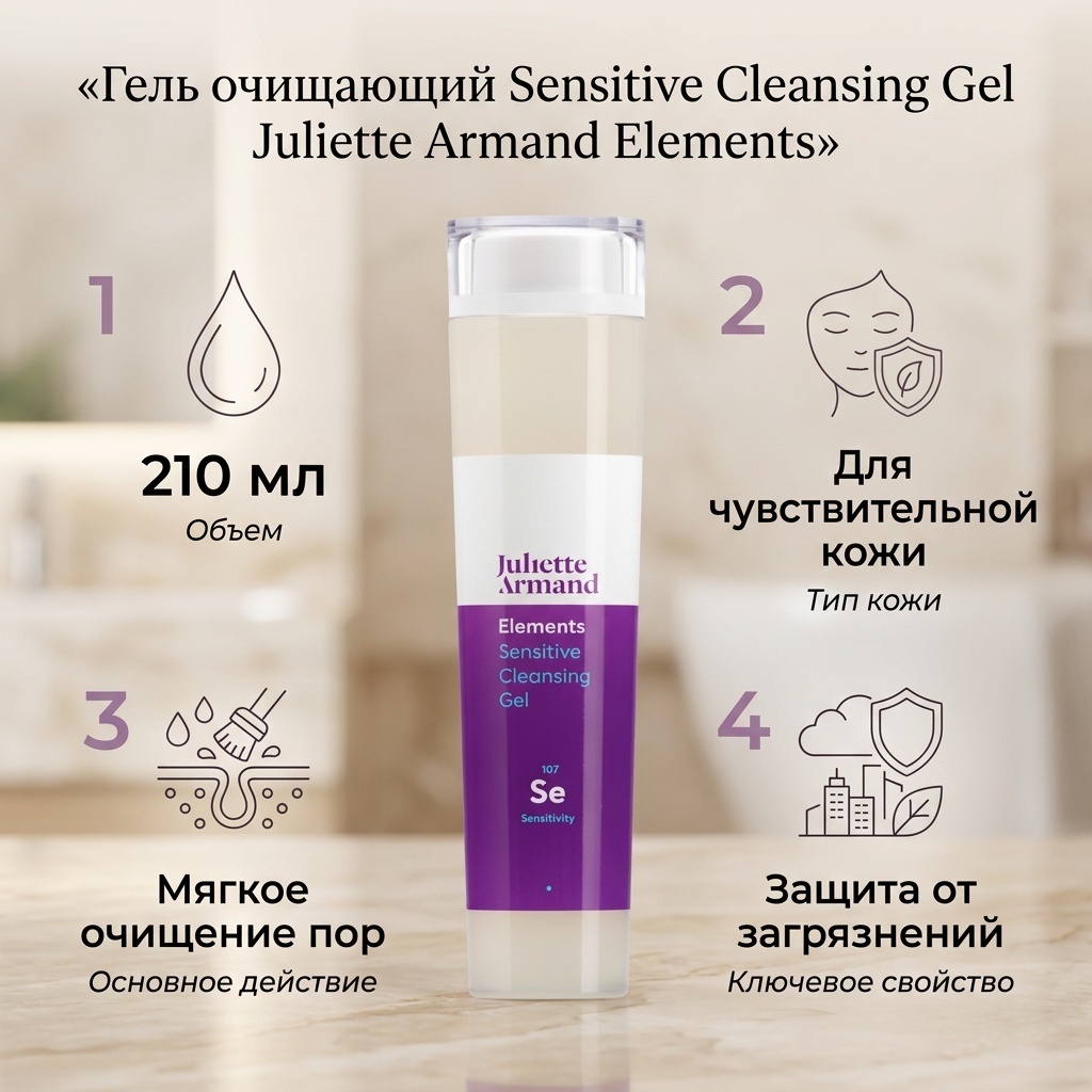 Juliette Armand Sensitive Cleansing Gel гель 210 мл