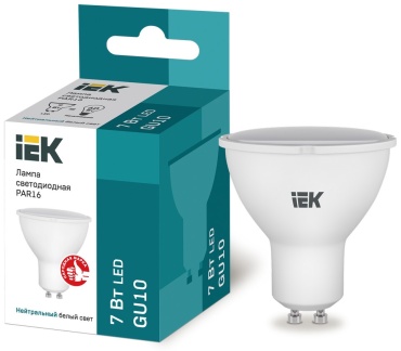 IEK 7W GU10, светодиодная, нейтральный белый