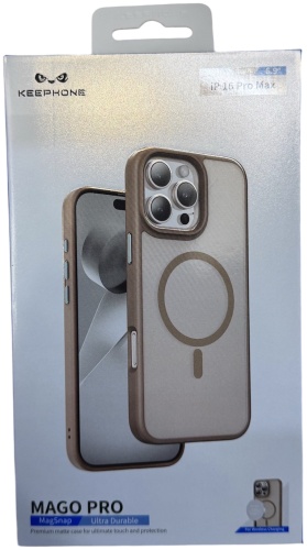 Чехол KeepHone для Apple iPhone 16 Pro Max золотистый