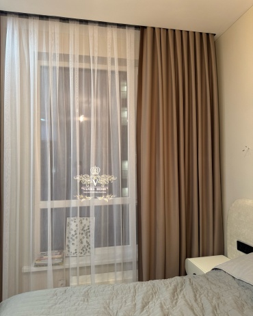 Комплект Vazira 300x300 см 3 шт, блэкаут, капучино