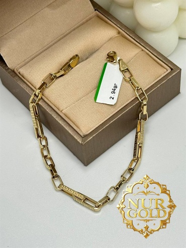 Sabina Gold NUR-BR-796 длина 19 см, вес 3.09 г золото, плетение каприз