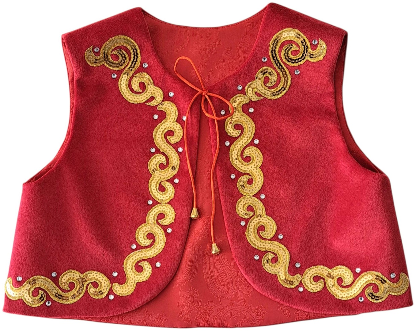 Национальный костюм HandMade Золотистый красный