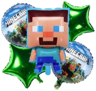 Воздушный шар Minecraft 5 шт, мультиколор