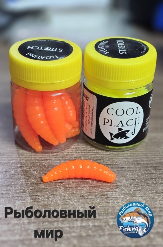 Мягкая приманка Cool Place FLOATING STRETCH MAGGOT 1.6" 10 шт 40 мм Оранжевый