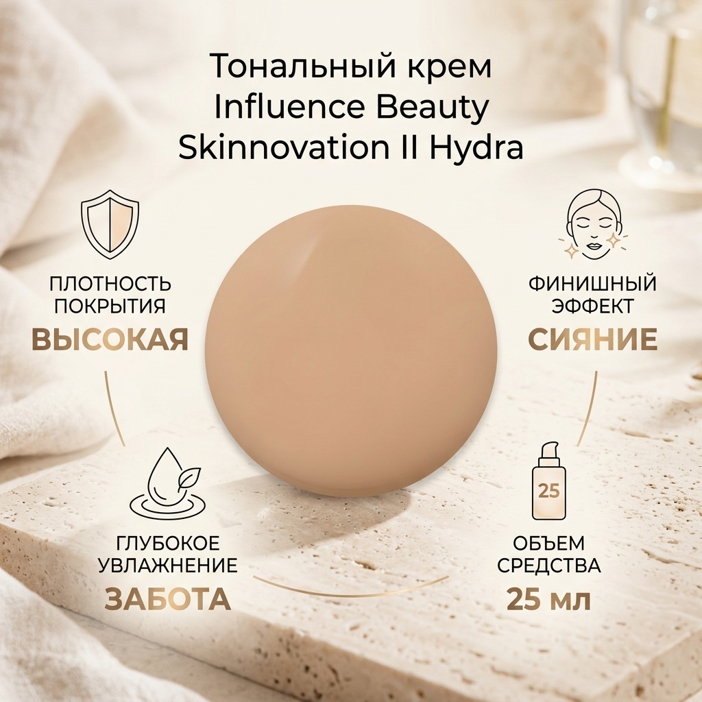 Influence Skinnovation II Hydra тональный крем 03 Medium Light 25 мл