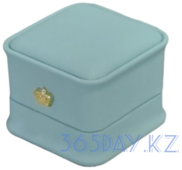 Футляр для украшений Кожаный кольцо (K) (6х6х4,5) Сине-зеленый 365day.kz 1 шт, 6х6х4.5 см